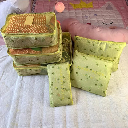 8-piece Set Luggage Divider Bag Travel Storage Clothes Underwear Shoes Organizer Packing Cube Bag