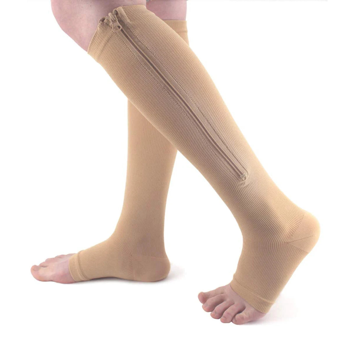 Compression Socks Varicose Veins Socks Women Open Toe Zipper Medical Nurse Socks Skinny Legs Pregnancy Men Sports Basketball