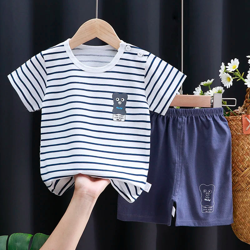 Mayzolla Baby Clothes Set – Casual Summer Vest and Shorts for Ages 1-3