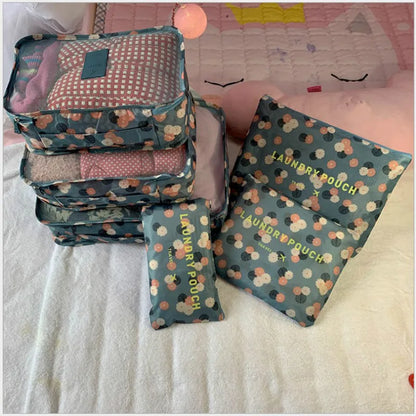 8-piece Set Luggage Divider Bag Travel Storage Clothes Underwear Shoes Organizer Packing Cube Bag