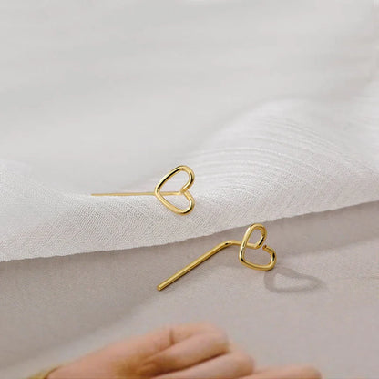 Elegant Heart Pearl Drop Earrings for Women