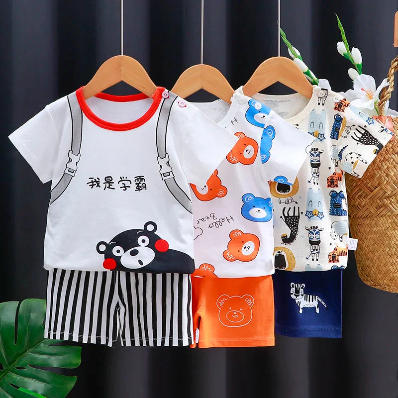 Mayzolla Baby Clothes Set – Casual Summer Vest and Shorts for Ages 1-3