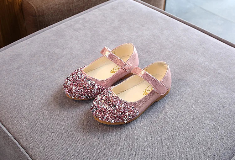 Destiny Baby Girls Glitter Dance Shoes Casual Sandals