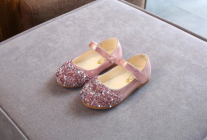 Destiny Baby Girls Glitter Dance Shoes Casual Sandals