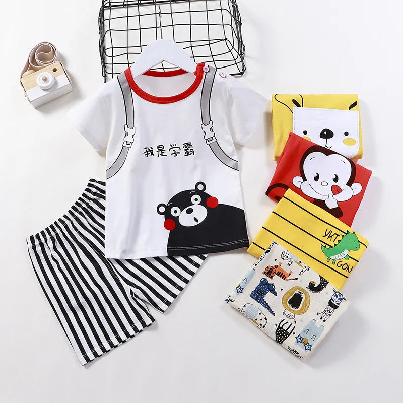 Mayzolla Baby Clothes Set – Casual Summer Vest and Shorts for Ages 1-3
