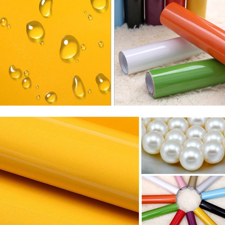 Pearlescent Creative PVC Brick Decoration Furniture Wallpaper Stickers Bedroom Living Room Wall Waterproof Wallpaper Roll, Size: 60x500cm(Orange)