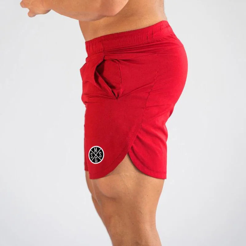 Muscleguys Men's Slim Fit Joggers Short Trousers Bodybuilding Fitness Mens Shorts Workout Sweatpants Quick Dry Gyms Shorts