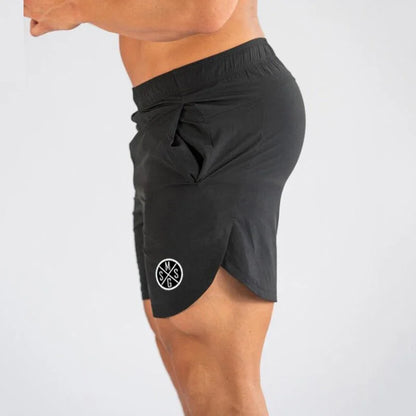 Muscleguys Men's Slim Fit Joggers Short Trousers Bodybuilding Fitness Mens Shorts Workout Sweatpants Quick Dry Gyms Shorts