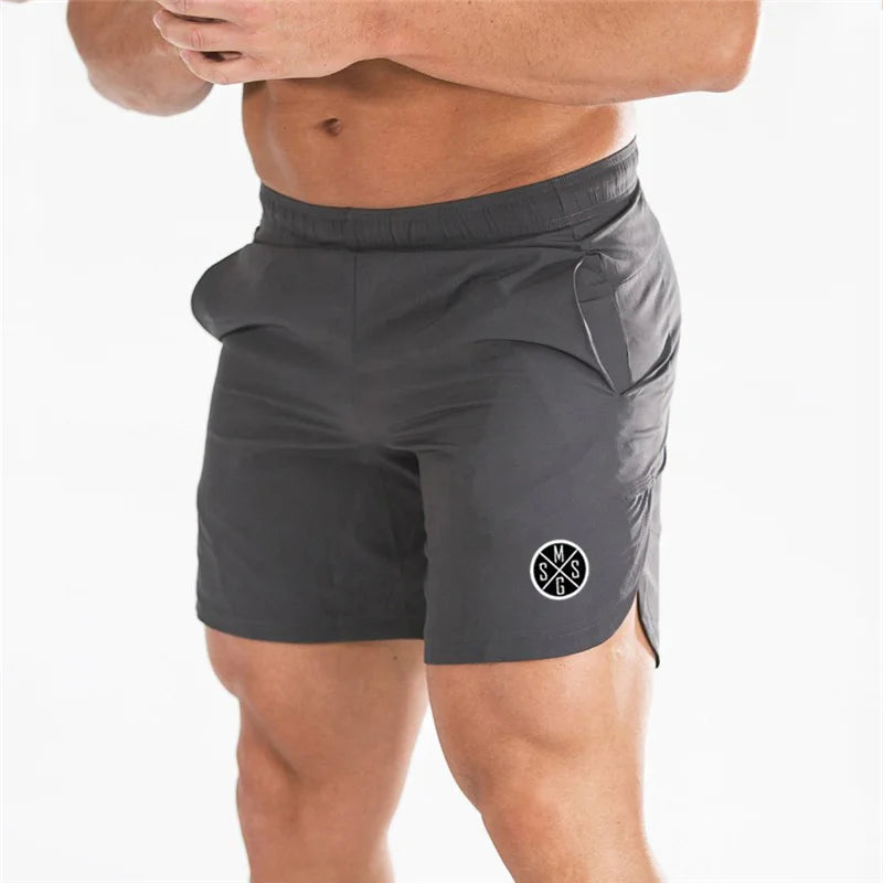 Muscleguys Men's Slim Fit Joggers Short Trousers Bodybuilding Fitness Mens Shorts Workout Sweatpants Quick Dry Gyms Shorts