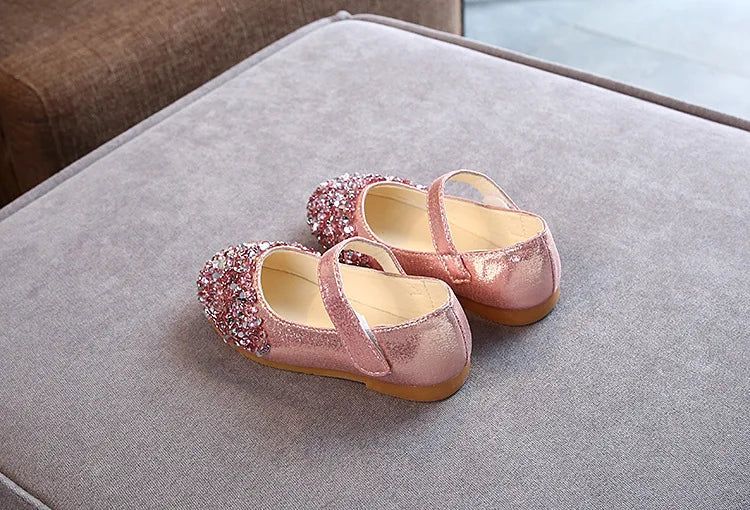 Destiny Baby Girls Glitter Dance Shoes Casual Sandals
