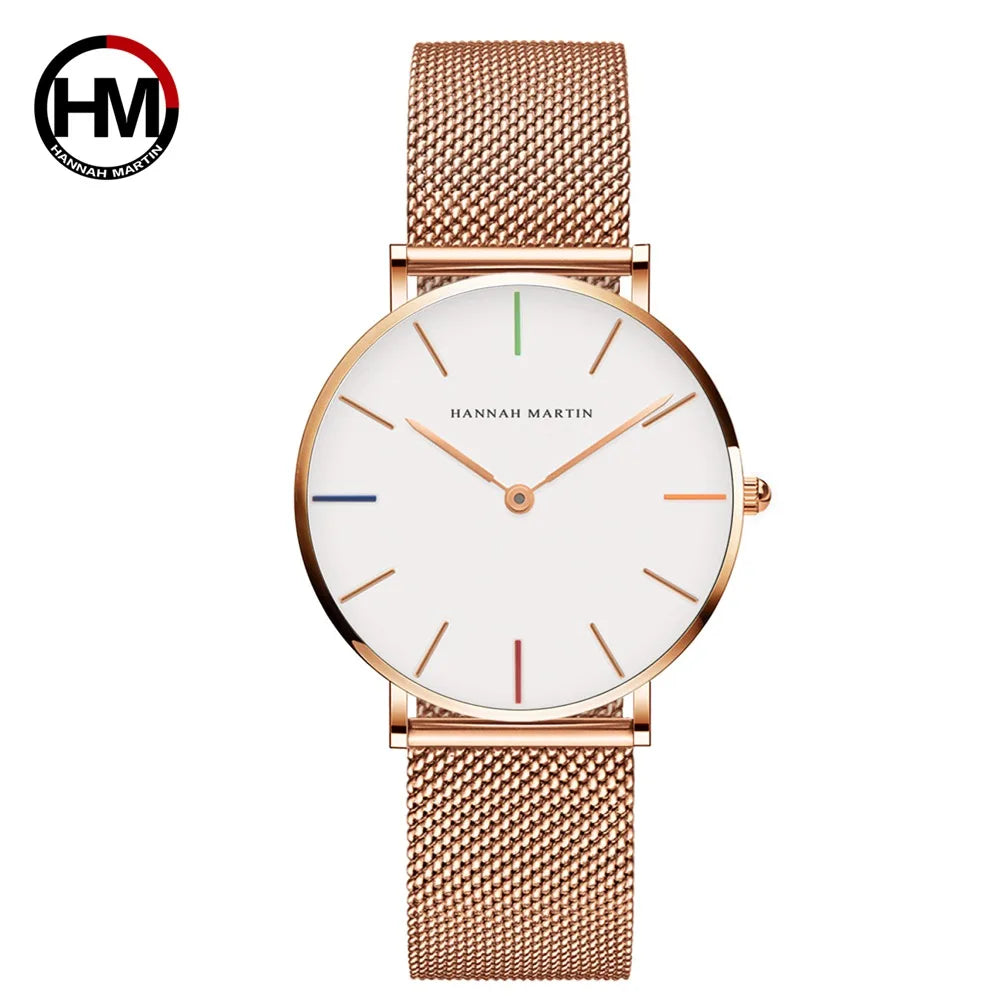 Affluent Steel Mesh Japan Quartz Watch