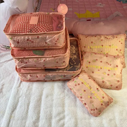 8-piece Set Luggage Divider Bag Travel Storage Clothes Underwear Shoes Organizer Packing Cube Bag