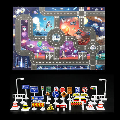 Deluxe Kids City Traffic Rug – Interactive Car Play Mat