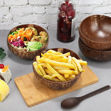 Handmade natural coconut shell bowls for sustainable and eco-friendly dining