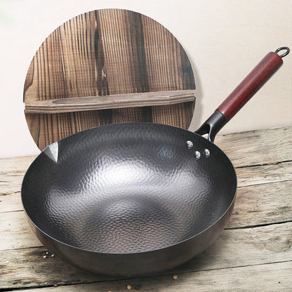 Handmade traditional iron wok for authentic stir-fry and cooking