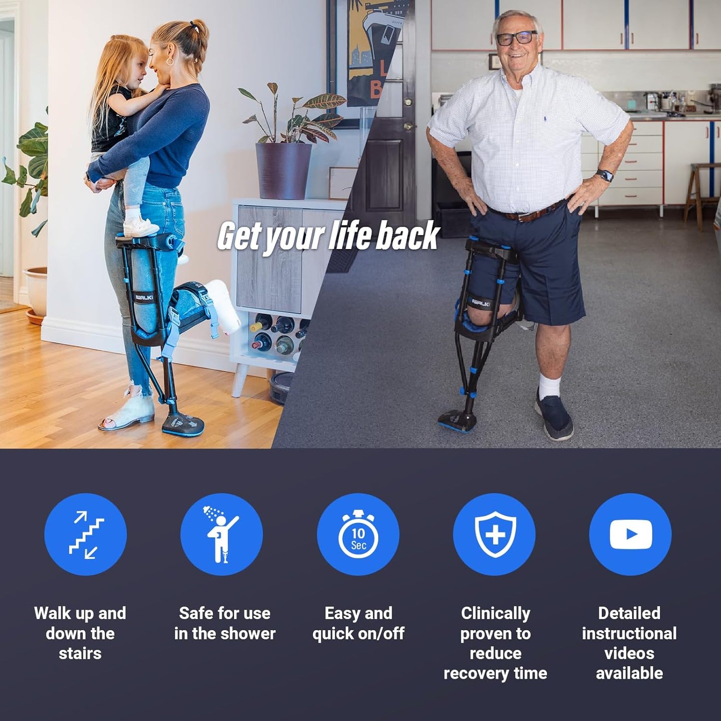 Hands Free Knee Crutch