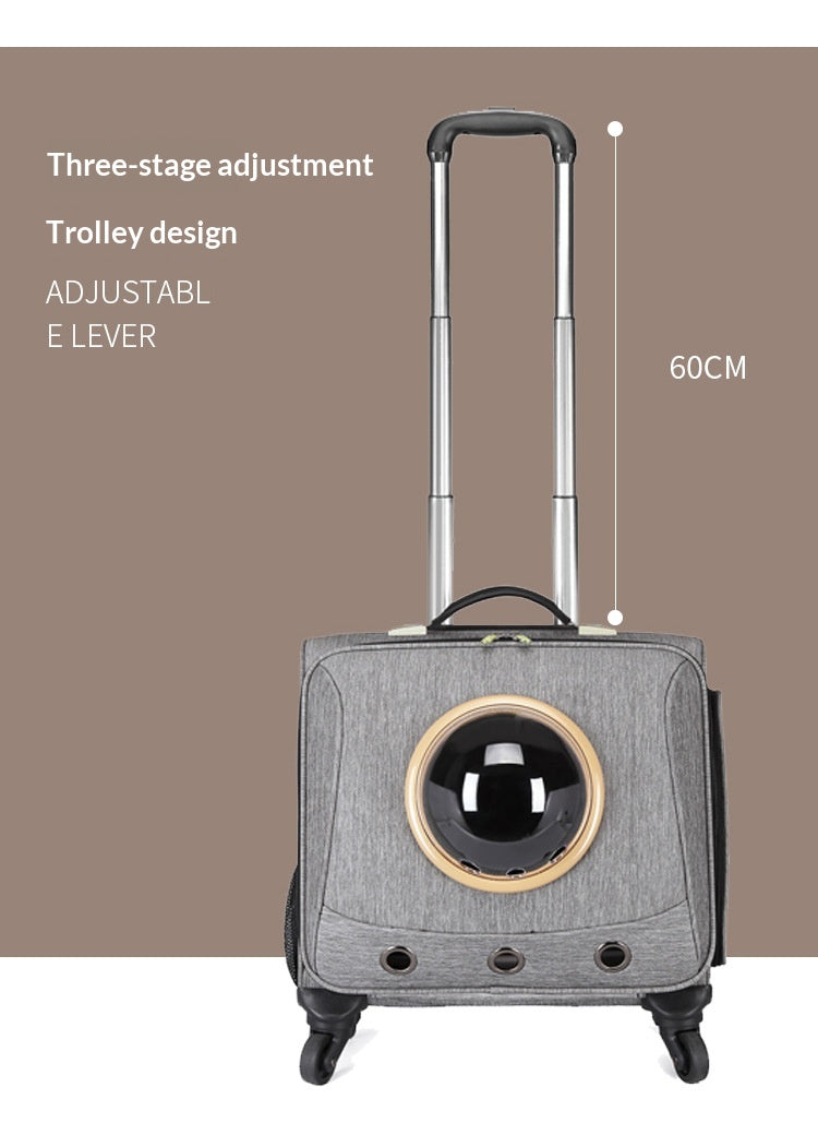 Pet Travel Carrier Trolley
