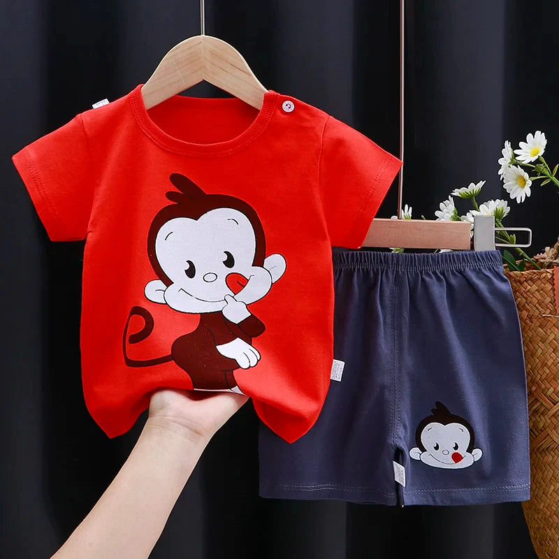 Mayzolla Baby Clothes Set – Casual Summer Vest and Shorts for Ages 1-3