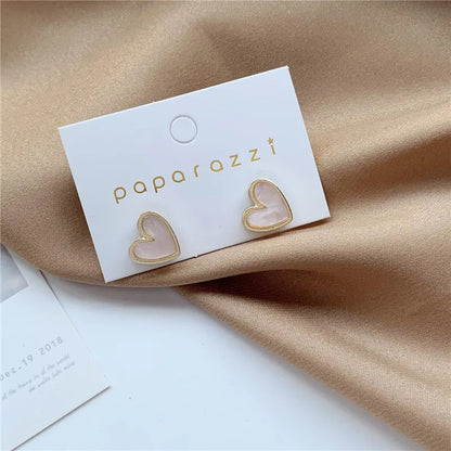 Elegant Heart Pearl Drop Earrings for Women