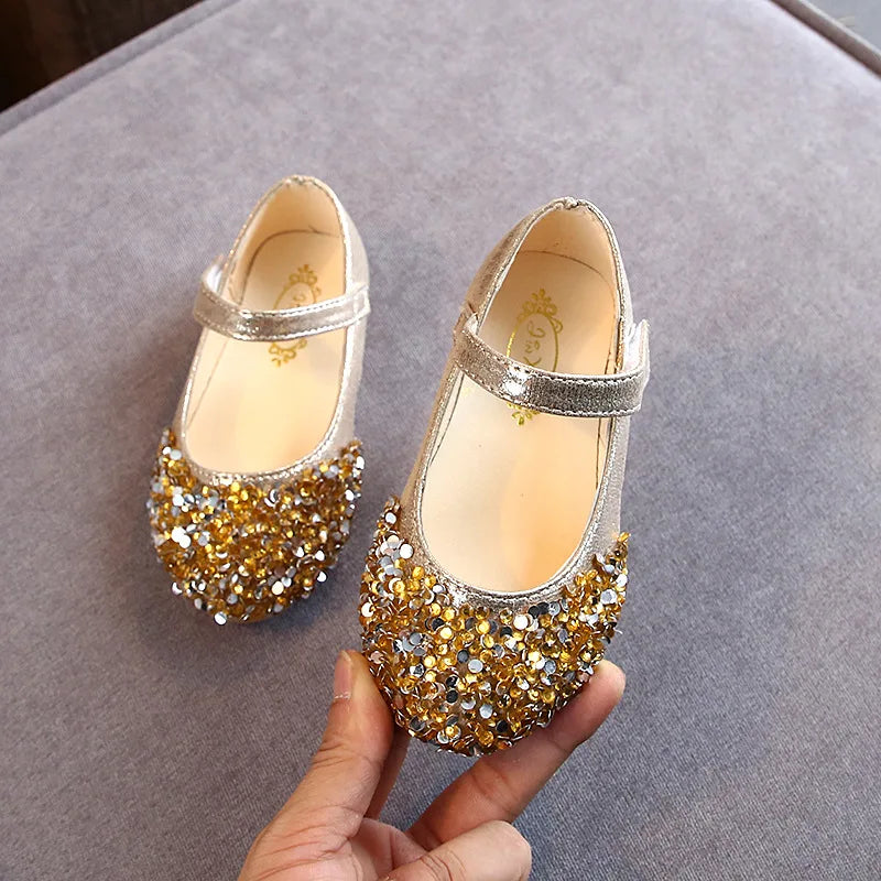 Destiny Baby Girls Glitter Dance Shoes Casual Sandals