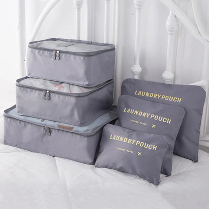 8-piece Set Luggage Divider Bag Travel Storage Clothes Underwear Shoes Organizer Packing Cube Bag