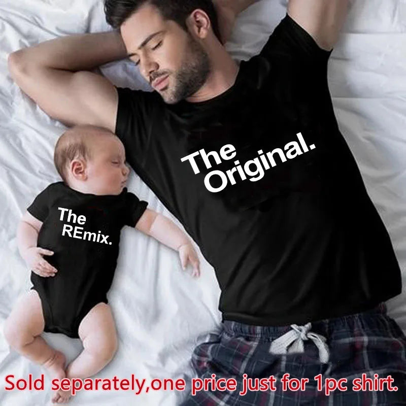 New Cotton Parent-child Father And Son Installed Game Console T-shirt Short-sleeved Summer