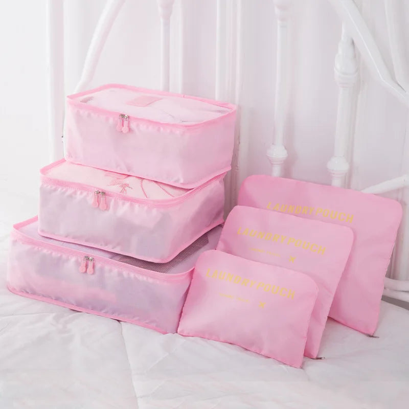 8-piece Set Luggage Divider Bag Travel Storage Clothes Underwear Shoes Organizer Packing Cube Bag