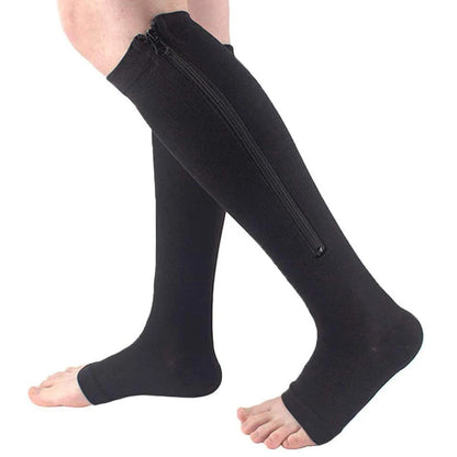 Compression Socks Varicose Veins Socks Women Open Toe Zipper Medical Nurse Socks Skinny Legs Pregnancy Men Sports Basketball