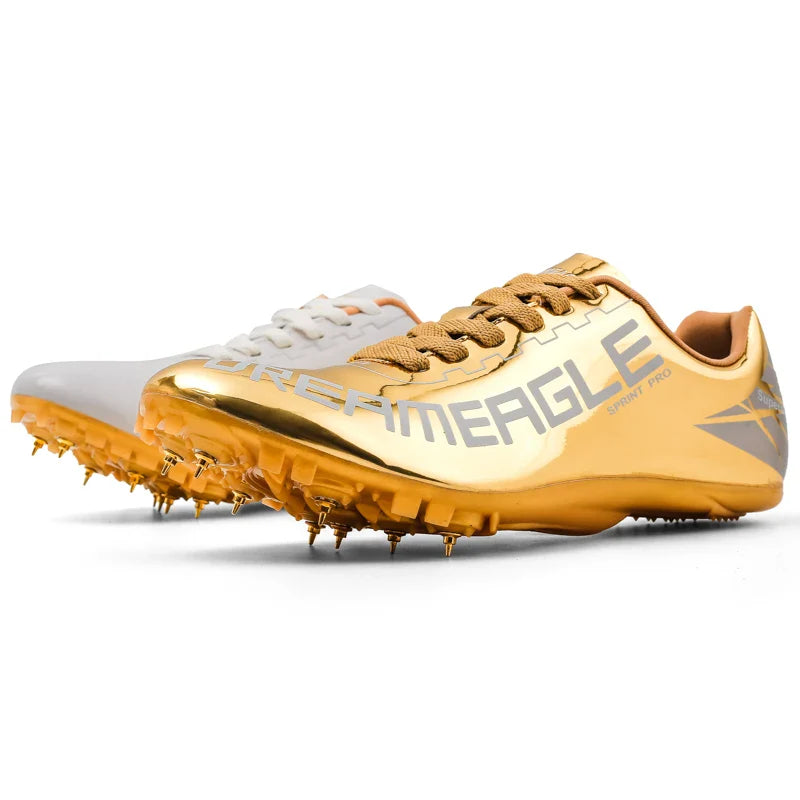 Men Track and Field Speed Shoes Spikes Running Sprint Sneakers Light Weight Soft Professional Athletic Long Jump Sport Shoes