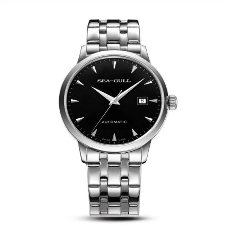 2023 Seagull Men's Mechanical Wristwatches Business Calendar Watch 50m Waterproof Leather Buckle Mens Watches  819.613