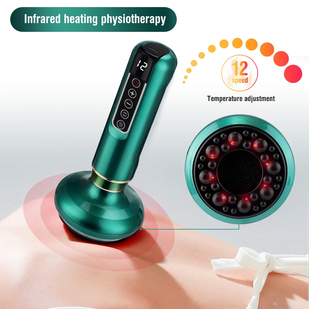 Chinese Electric Suction Cupping Set Beauty Massager Glass Jars Anti Cellulite Cupping Vacuum Slimming Guasha