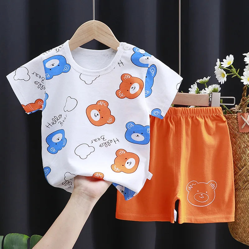 Mayzolla Baby Clothes Set – Casual Summer Vest and Shorts for Ages 1-3