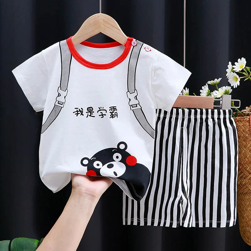 Mayzolla Baby Clothes Set – Casual Summer Vest and Shorts for Ages 1-3