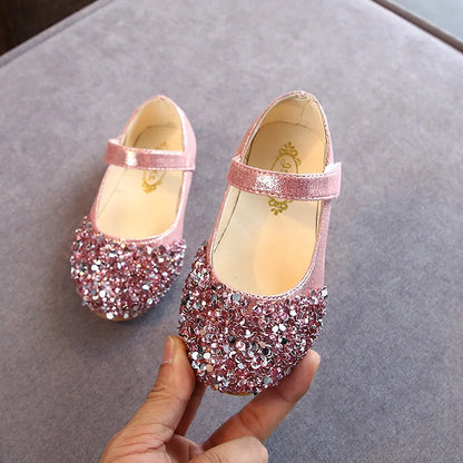 Destiny Baby Girls Glitter Dance Shoes Casual Sandals