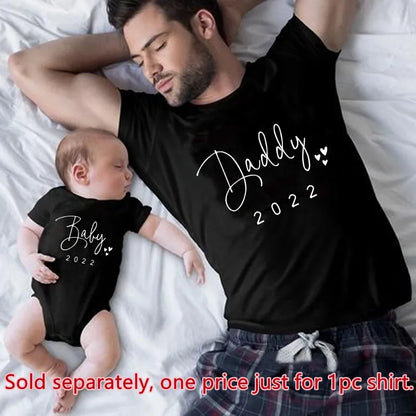New Cotton Parent-child Father And Son Installed Game Console T-shirt Short-sleeved Summer