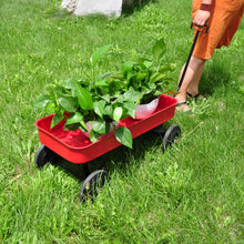 Heavy-duty garden cart with railing for easy outdoor hauling and gardening