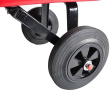 Heavy-duty garden cart with railing for easy outdoor hauling and gardening