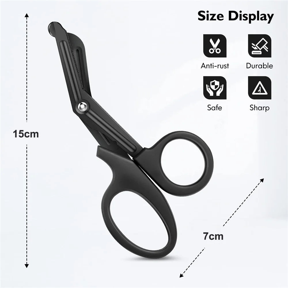 Heavy-duty trauma shears for medical use, EMT kits, and rescue tools