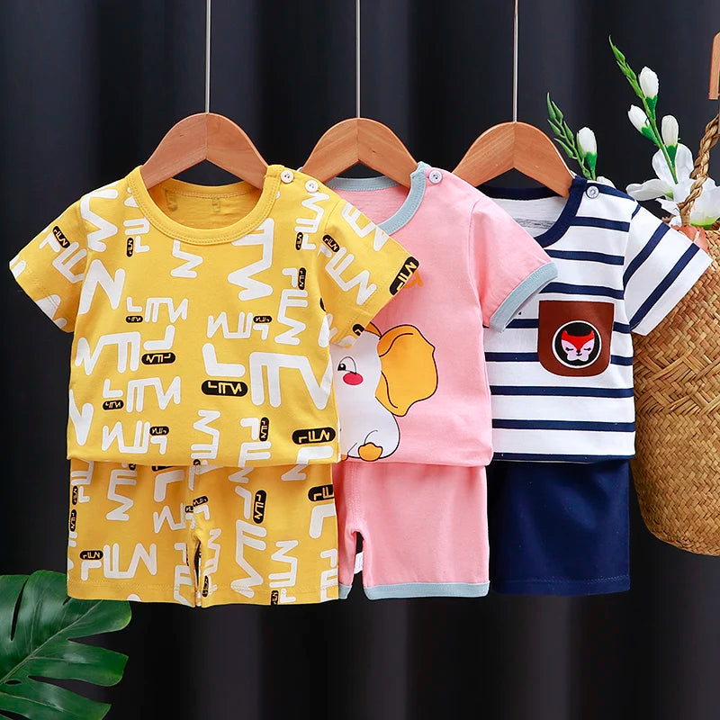 Mayzolla Baby Clothes Set – Casual Summer Vest and Shorts for Ages 1-3