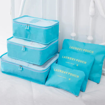 8-piece Set Luggage Divider Bag Travel Storage Clothes Underwear Shoes Organizer Packing Cube Bag