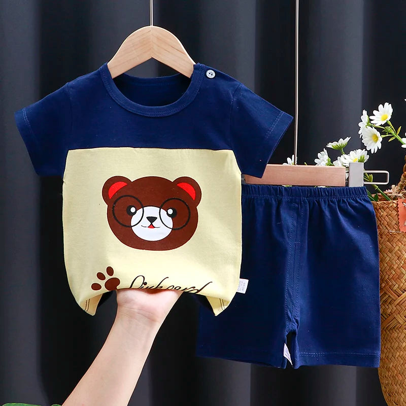 Mayzolla Baby Clothes Set – Casual Summer Vest and Shorts for Ages 1-3