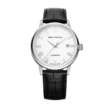 2023 Seagull Men's Mechanical Wristwatches Business Calendar Watch 50m Waterproof Leather Buckle Mens Watches  819.613