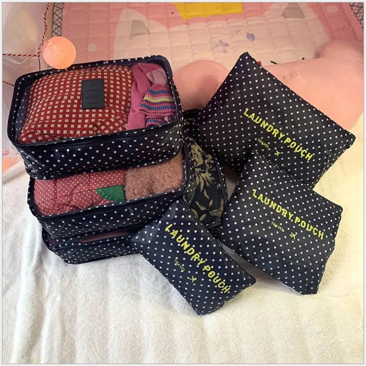8-piece Set Luggage Divider Bag Travel Storage Clothes Underwear Shoes Organizer Packing Cube Bag
