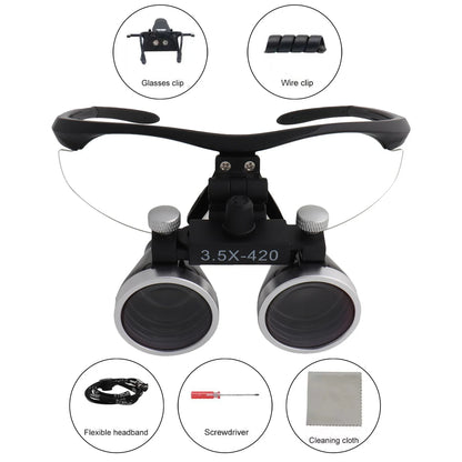 High-quality dental loupes with LED headlight for surgical precision

