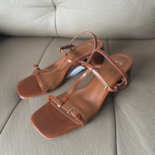 High Heel Square Toe Sandals
