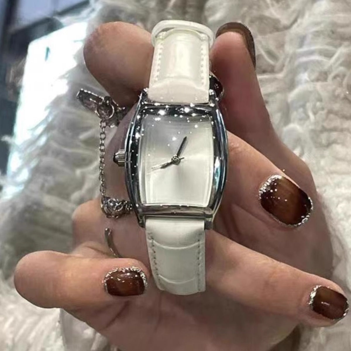 Vintage white womens watch