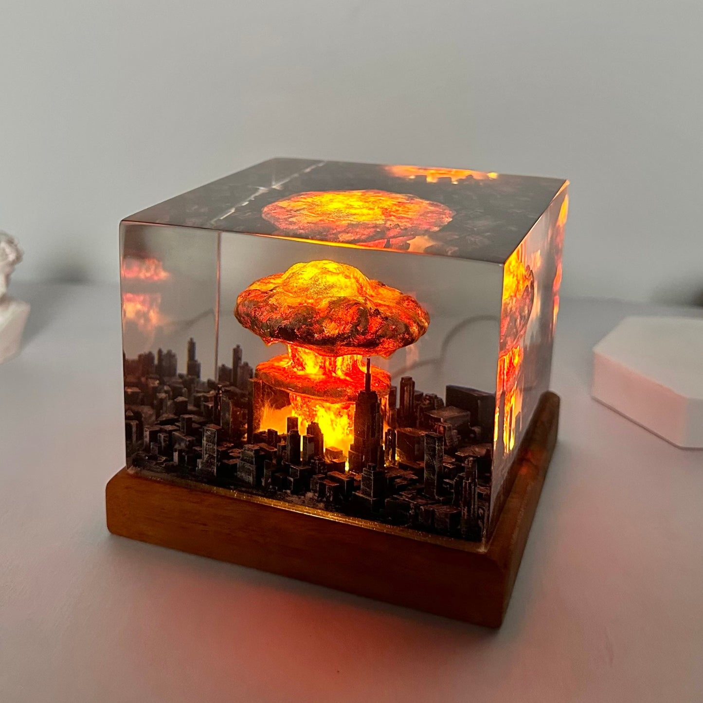 Atomic bomb resin night light