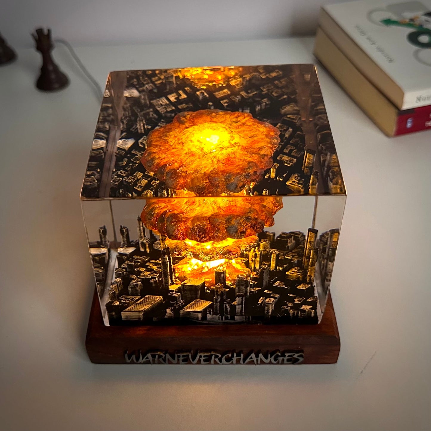 Atomic bomb resin night light