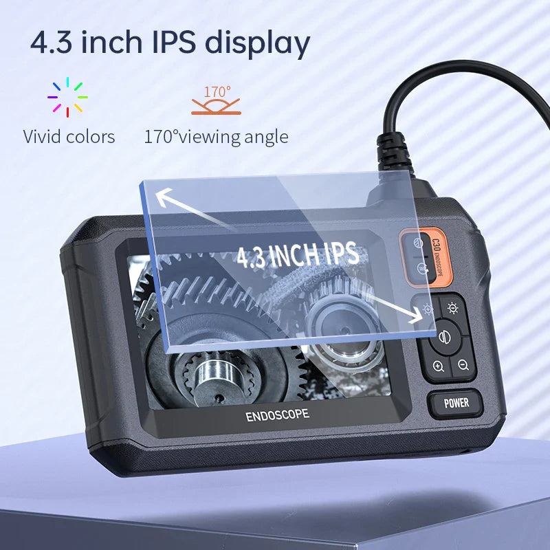 Industrial endoscope camera with waterproof LED inspection for pipe and engine repair