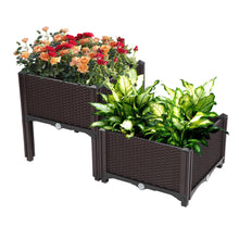Injection molded planter box for outdoor garden use with durable design